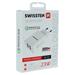 Swissten síťový adaptér 2x USB qc 3.0 + USB, 23w bílý