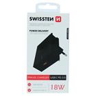 Swissten síťový adaptér pd3.0 18w černý