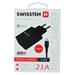Swissten síťový adaptér smart IC 2X USB 2,1A power + datový kabel USB / Type C 1,2 M, černý