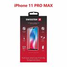 Swissten sklo full glue, color frame, case friendly Apple Iphone 11 pro MAX černé