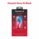 Swissten sklo full glue, color frame, case friendly Huawei Nova 8i černé