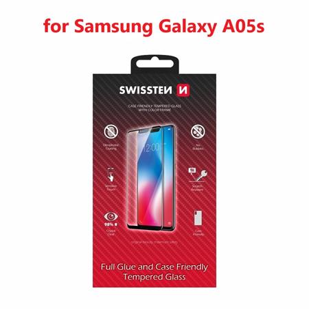 Swissten sklo full glue, color frame, case friendly pro Samsung Galaxy A05s černé