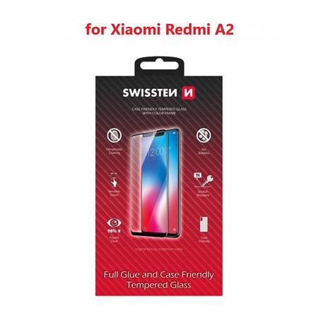 Swissten sklo full glue, color frame, case friendly pro Xiaomi Redmi A2 černé
