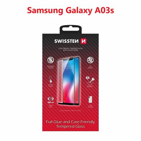Swissten sklo full glue, color frame, case friendly Samsung A037G Galaxy A03S černé