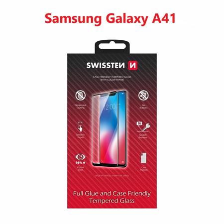 Swissten sklo full glue, color frame, case friendly Samsung Galaxy a41 černé