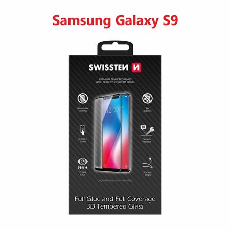 Swissten sklo ultra durable 3D full glue glass Samsung Galaxy s9 černé