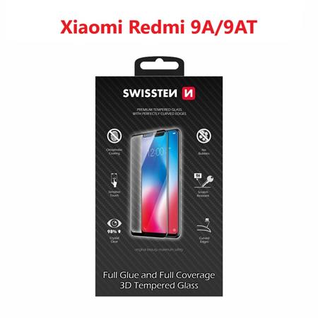 Swissten sklo Ultra durable 3D full glue glass Xiaomi Redmi 9A/Xiaomi Redmi 9AT černé