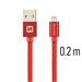 Swissten USB/Lightning 0.2m, červený