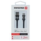 Swissten USB/Lightning MFi 1.2m, černý