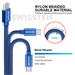 Swissten USB/microUSB 2m, modrý