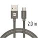 Swissten USB/microUSB 2m, šedý