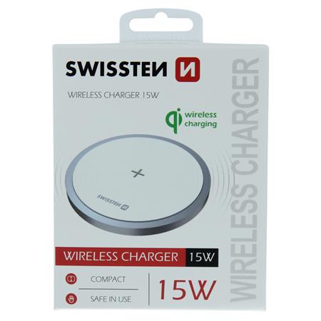 Swissten Wireless nabíječka 15W bílá