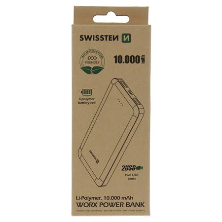 Swissten worx power bank 10000 mah (eco balení)