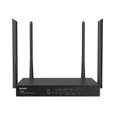 Tenda W18E WiFi Hotspot AC1200 Gigabit Router, 1xWAN, 2xWAN/LAN, 1xLAN, VPN,IPv6, Captive portal,Kov