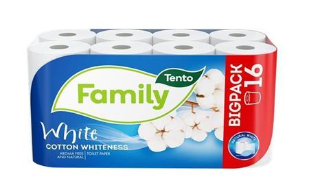 Tento Toaletní papír "Family White", 16 rolí, 2-vrstvý