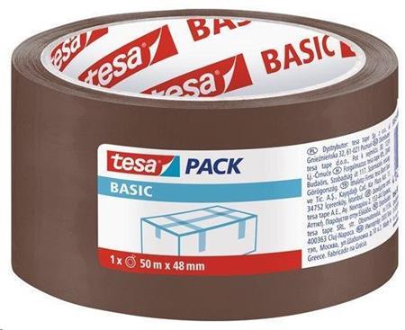 TESA Balicí páska "Basic 58573", hnědá, 48 mm x 50 m