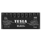 Tesla BLACK+ alkalická baterie AAA (LR03, mikrotužková, blister) 10 ks
