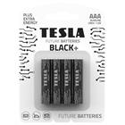 Tesla BLACK+ alkalická baterie AAA (LR03, mikrotužková, blister) 4 ks