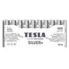 Tesla SILVER+ alkalická baterie AAA (LR03, mikrotužková, blister) 10 ks