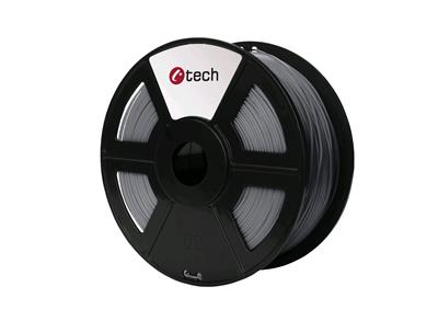 Tisková struna (filament) C-TECH, ABS, 1,75mm, 1kg, stříbrná