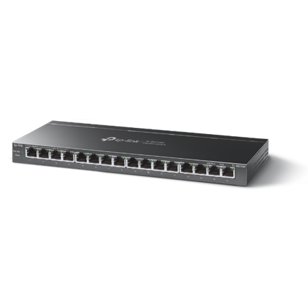 TP-Link 16Port Gigabit Desktop Switch with 16Port PoE+ 16x Gigabit PoE+ Ports 802.3at/af 120W PoE Power Desktop Steel Ca