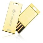 Transcend 32GB JetFlash T3G, USB 2.0 flash disk, malé rozměry, zlatě obarvený kov