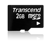 Transcend MicroSD karta 2GB, bez adaptéru