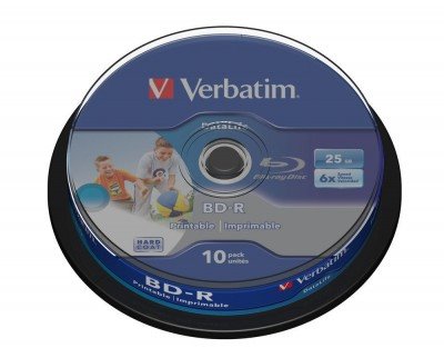 Verbatim BD-R SL media - 10ks, 6x, 25GB 43804