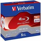 Verbatim BD-RE DL (5-pack)Blu-Ray/Jewel/2x/50GB