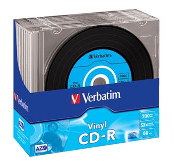 Verbatim CD-R(10-Pack)Slim/Vinyl/DLP/52x/700MB 43426