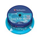 Verbatim CD-R 700MB 52x, 25ks - média, Crystal, AZO, spindle 43352