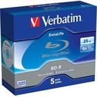 Verbatim Datalife Blu-ray BD-R SL 25GB 6x jewel box, 5ks/pack NON-ID