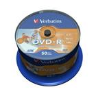Verbatim DVD-R 4,7GB 16x, 50ks - média, Wide Inkjet Printable No ID Brand, AZO, spindle 43533
