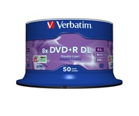 Verbatim DVD+R(50-pack)/Double Layer/Spindle/ 8X 8.5GB Matt Silver 43758