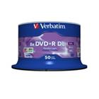 Verbatim DVD+R(50-pack)/Double Layer/Spindle/ 8X 8.5GB Matt Silver 43758
