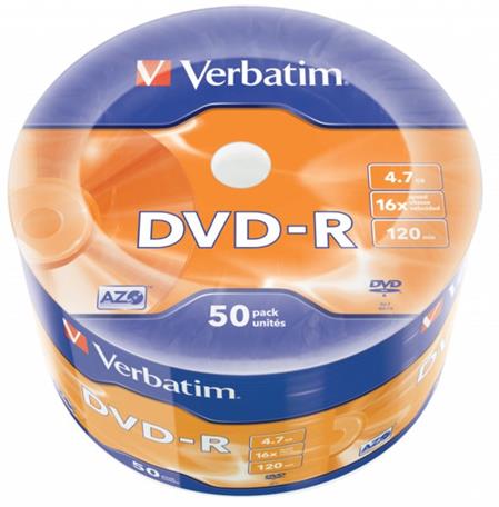 Verbatim DVD-R AZO 4,7GB, 16x, wrap 50 ks