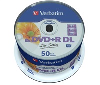 Verbatim DVD+R Double Layer 8.5GB 8X 50 Pack Spindle 97693