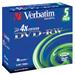 Verbatim DVD-RW(5-pack)Jewel/4x//DLP/4.7GB 43285