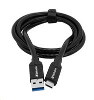 Verbatim kabel USB 3.1 Type-C to USB-A Stainless Steel Cable 100cm GEN2 (Black) 48871