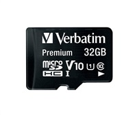 Verbatim MicroSDHC karta 32GB Premium, U1 + SD adaptér 44083