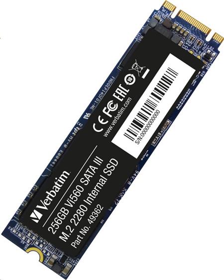 Verbatim SSD Interní disk M2 SATA III Vi560 S3, Solid State Drive 256GB 49362