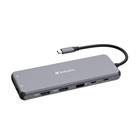 Verbatim USB-C Pro Multiport Hub CMH-13, 13 portů HDMI, USB-A, USB-C, DP, RJ45, Audio , stříbrná