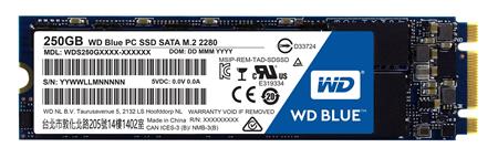 WD blue SSD 250GB interní, SATAIII 2280, M.2