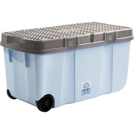 Wham box s víkem s kolečky 100l modrý 80x40x40cm