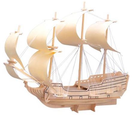 WOODEN TOY , WCK 3D puzzle Válečná loď - plachetnice Orel 3D